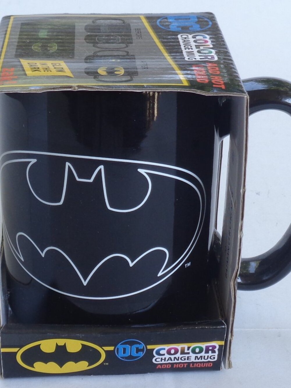 Batman Coffee Mug Zak Dc Comics Glow in the Dark Color Changing NEW